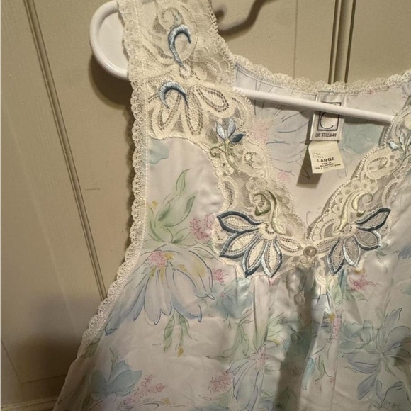 Vintage Eve Stillman Satin Nightgown NWT large - pristine condition - Picture 3 of 8